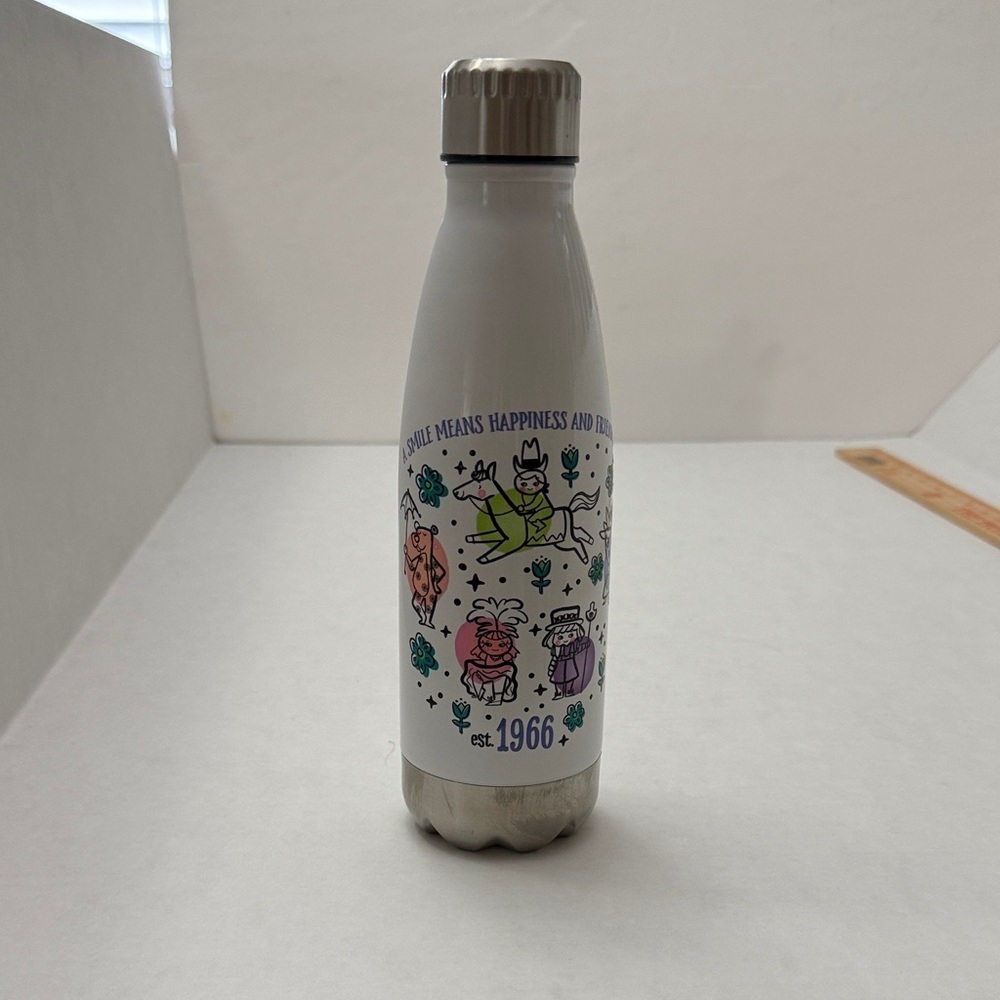 Disney White and Silver Character Water Bottle
